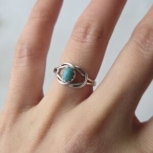 Sterling Silver Turquoise Knot Ring